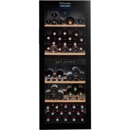 Vinoteca de servicio - LA SOMMELIERE - SLS90DZ - 91 botellas - Puerta de cristal reversible - Clase energética G - 48 x 57,5 ​​x 128,5 cm - Negro