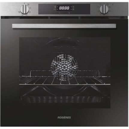 Horno pirolítico de ventilador empotrado ROSIERES RFC3OP5579IN - Negro - Puerta fría - 75L