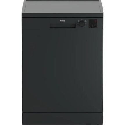 Lavavajillas de libre instalación BEKO b100 DVN06431A - 14 cubiertos - 60 cm de ancho - 47 dB - Apertura automática de la puerta - Antracita